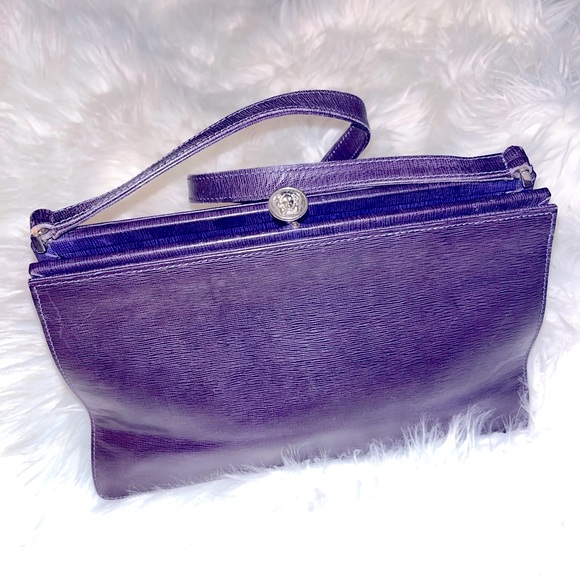 Versace vintage purple leather handbags - Picture 2 of 8